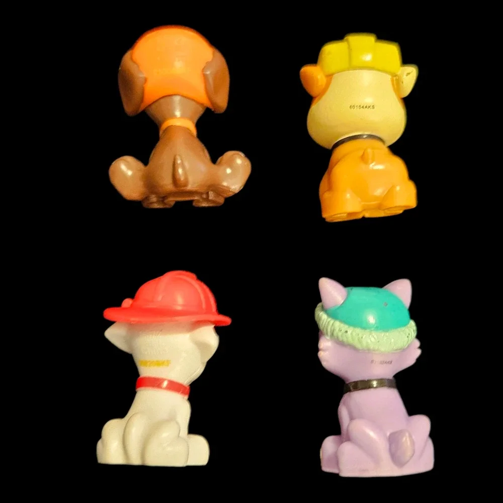 Paw Patrol Mini Figures Lot of 4 – Marshall, Rubble, Zuma, Everest – Collectible